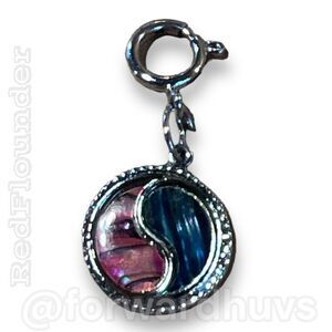Bundle Sale 3 for $15 | Yin Yang Abalone Shell Charm | Silver Tone